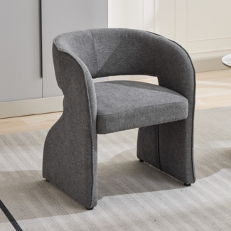 Merax Sessel, Polsterstuhl, Stoff, Grau, 59 x 61 x 75 cm, Tragfähigkeit 150 kg