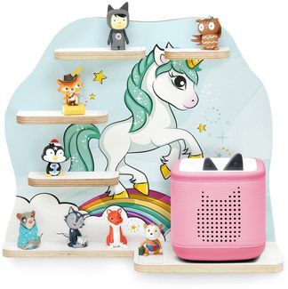 stadtecken Kinderregal mit schmalen Boden, geeignet für Toniebox 2 und ca. 30 Tonies, Packung, Perfekte Aufbewahrung im Kinderzimmer