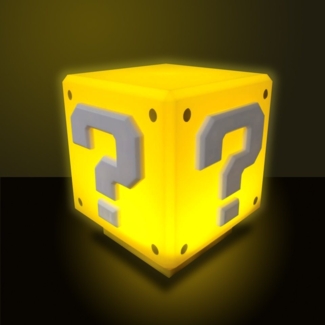 Paladone Stehlampe Super Mario Tischlampe Mini Fragezeichen-Block