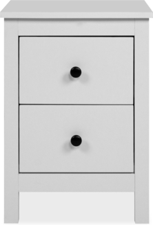Nachtkommode >Karlstad< in weiß, Holzwerkstoff - 39 x 54 x 30 cm (BxHxT)