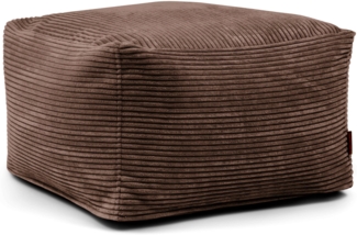 Sitzsack ‘Softbox‘, Bezugstoff - Waves, 100% Polyester, Chocolate, 40x70x70 cm.