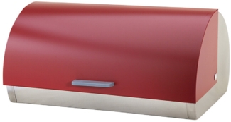 Edelstahl Brotkasten Rot Serie Nora für stilvolle Aufbewahrung von Backwaren