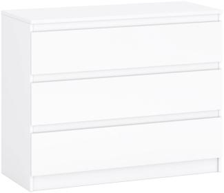 Kommode A12b Sideboard 106x45x84cm weiß mit Schubladen