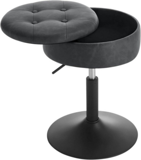 Woltu Drehhocker (1 St), Barhocker mit Stauraum drehbar höhenverstellbar