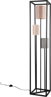 lightling Stehlampe Frieda, ohne Leuchtmittel, 3 Stoffschirme, mit Fußschalter, E27