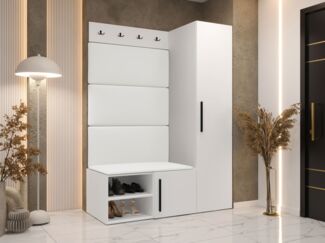 Garderoben-Set Mapreni II (Farbe: Weiß, Soft 017)