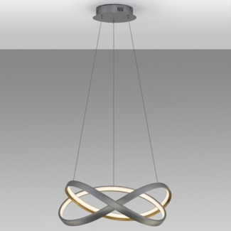 Nova Luce 9756718 ODREY LED Pendelleuchte 50cm 2700-3500-5000K Silber Gold