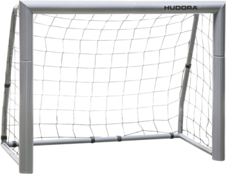 Hudora 'Expert 120' Fußballtor, Pulverbeschichteter Stahlrohrrahmen, Grau, 120x80 cm