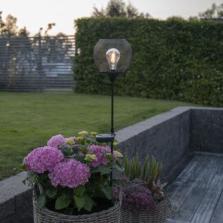 LED-Solarstab "Sunlight", schwarz, Metall