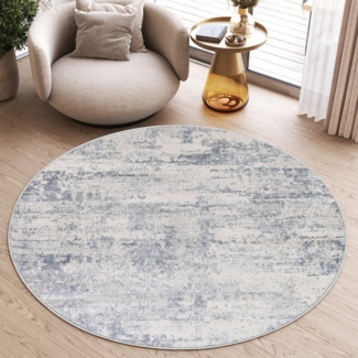 Tapiso Teppich SKY, rund, Höhe: 12 mm, Wohnzimmer, Schlafzimmer, modern Design, Rund