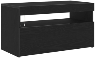 vidaXL TV-Schränk Schwarz Eichen-Optik 75 x 35 x 40 cm Holzwerkstoff 862557