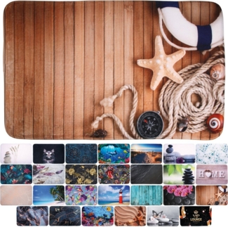 Sanilo Badematte mit Motiv, viele schöne Badteppiche zur Auswahl, rutschhemmend beschichtet, waschbar, schnelltrocknend, Polyester, rechteckig, sehr weich, hochwertig & modern, 50x80 cm oder 70x110 cm