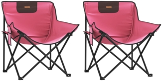 vidaXL Campingstühle 2 Stk. mit Tasche Klappbar Rosa 366554