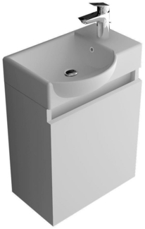 Alpenberger Badmöbel-Set Waschtisch mit Unterschrank in Weiß 45 cm Breit, (Set, 1-St, bestehend aus Waschbecken mit Unterschrank), Keramik