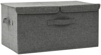Aufbewahrungsbox, faltbarer Korb Stoff 50 x 30 x 25 cm Anthrazit