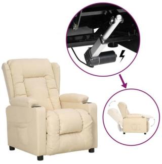 vidaXL Aufstehsessel Creme Stoff 3093432