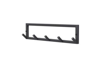 QLS Kleiderhaken Profil 5 Haken, Flur, Wohnzimmer, Schlafzimmer, Küche, Büro, Bar, Restaurant, Loft, Garage, Werkstatt, Metall Wandhaken Garderobenhaken Industriell Retro
