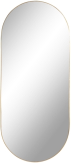 House Nordic Spiegel, Stahl, Messingoptik, 35x80 cm