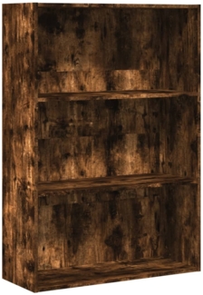 vidaXL Bücherregal Räuchereiche 80x30x114 cm Holzwerkstoff 857935
