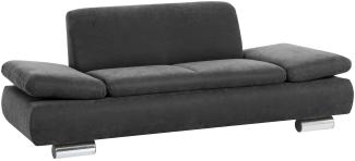 Sofa 2-Sitzer Kaye Bezug Veloursstoff Metallfuß verchromt / anthrazit 23124