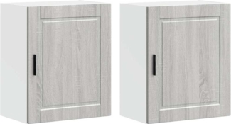 vidaXL Küchen-Hängeschränke 2 Stk. Porto Grau Sonoma Holzwerkstoff 854050