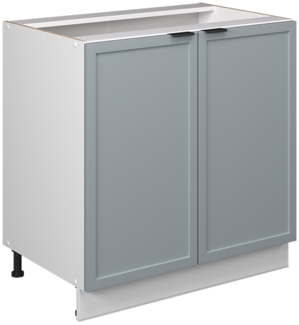 Vicco Küchenschränke Hellblau-grau 80 cm mit Regal, ohne Arbeitsplatte, Fame-Line