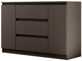 Beautysofa Kommode mit drei Schubladen LEMON, Breite: 120cm oder 140cm, viele Farbvarianten, mit 3 Schubladen