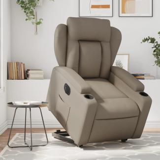 vidaXL Relaxsessel mit Aufstehhilfe Elektrisch Cappuccino Kunstleder 3204564