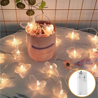 Quntis LED-Lichterkette 150cm Lichterkette Licht Deko Geschenk für Kinder Mädchen, 10-flammig, Warmweiß für Innen/Außen Ostern