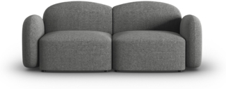 Micadoni Sofa Blair 2-Sitzer Chenille Dunkelgrau Melange