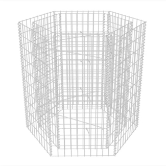 vidaXL Sechseckiges Gabionen-Hochbeet 100×90×100 cm 142533
