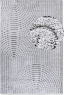 ELLE DECORATION Designteppich Cosy Panglao, auch als Rundteppich erhältlich, rechteckig, Höhe: 14 mm, uni Kurzflor, Hoch Tief Struktur, modern, Skandi, Boho, Wohnzimmer