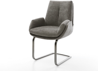 Freischwinger Clea-Flex Bouclé Soft Schlamm Freischwinger flach Graphit