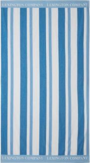 LEXINGTON Strandhandtuch Striped Cotton Terry Blue/White (100x180 cm) 12420090-5600-TW40