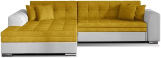 ELTAP 'Sorento', Ecksofa, Eckcouch, Gelb, 78 x 194 x 296 cm, Links