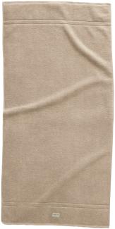 GANT Duschtuch - Premium Towel, Frottee, Bio-Baumwolle, Logo, uni Sand 70x150cm
