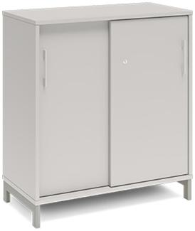 Büroschrank DNA 800x890 mm Hellgrau/Weiß Schiebetür 2A4