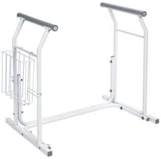 Ridder Badaccessoire-Set Mobile WC-Aufstehhilfe Sam, inkl. Ablagekorb weiß