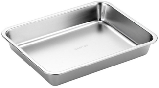 PROREGAL® Grillpfanne Edelstahl Grillschale & Auffangschale, klein