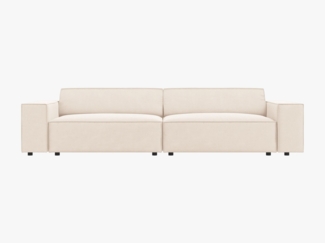 Micadoni Sofa Jodie 4-Sitzer Samt Bluvel Helles Beige