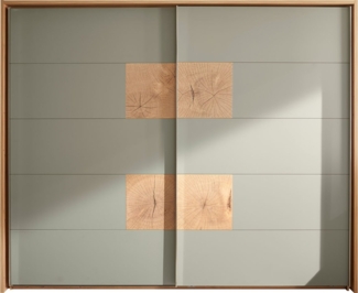 Schiebetürenschrank LIV'IN Simada , Holzwerkstoff , Grün , 270 x 226 x 60 cm