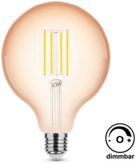 4W Dimmbar LED Filament Nostalgie Retro Design Leuchtmittel Lampe G125 warmweiß