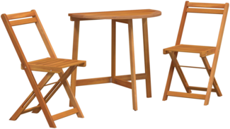 vidaXL 3-teiliges Klapp-Bistro Set Massivholz Akazie 4105506