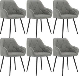 Woltu 4-Fußstuhl (Set, 6 St), Esszimmerstühle ergonomischer aus Kunstleder