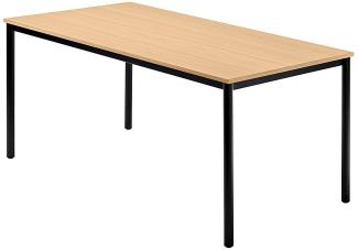 Besprechungstisch DR16 160x80cm 4-Fuß Buche Gestellfarbe: Schwarz