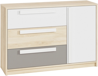 Kommode Drop Sideboard 138x40x94cm Fjord Buche grau weiß