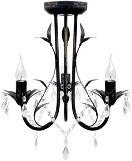 Decknlampe Art Novau mit Kristallperlen 3 x E14 241385