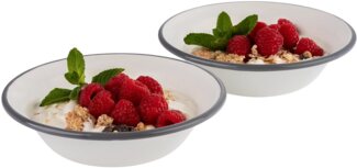 APS Schale, Emaille, (Set, 2-tlg), Ø 16,5 cm