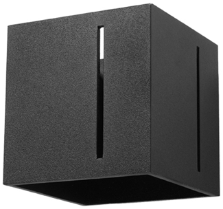 Wandleuchte, Schwarz, ALU, UP DOWN, H 12 cm