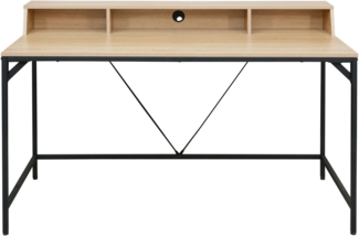 INOSIGN Schreibtisch Endre (Breite 140 cm), mit Monitoraufsatz, 3 Fächern & Kabeldurchlass, Metallgestell